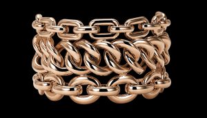 Chunky 3-chain Bracelet, Rose Gold RLR41200-- V2