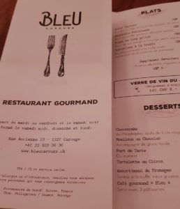 bleu menu